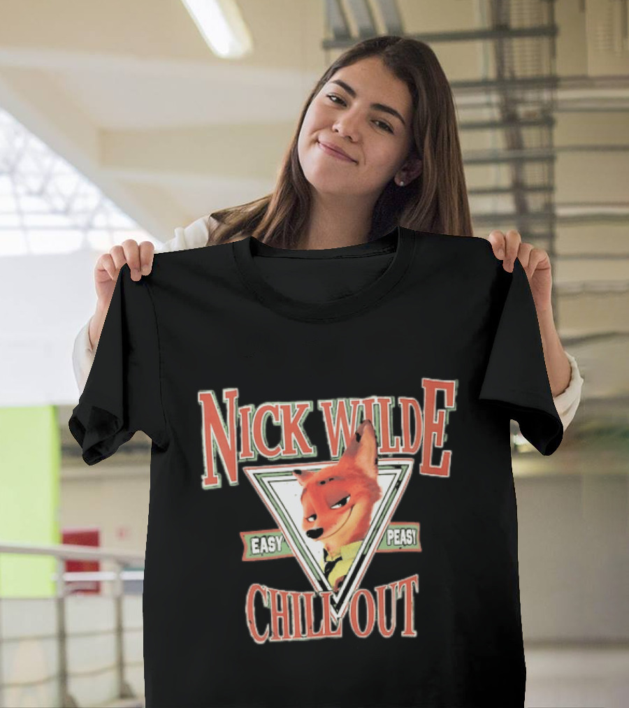 Nick Wilde Easy Peasy Chill Out Zootopia Triangle Frame T-Shirt