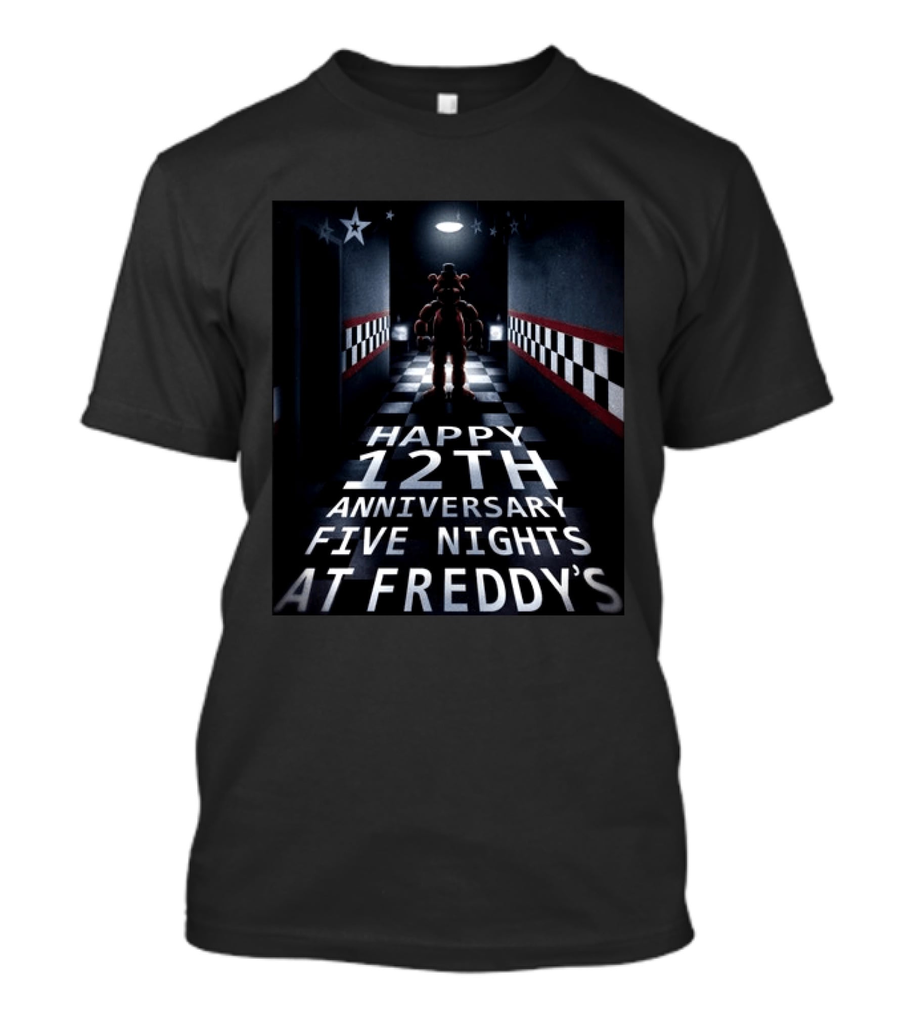 Five Nights At Freddy's Freddy Fazbear Happy 12th Anniversary Celebration T-Shirt