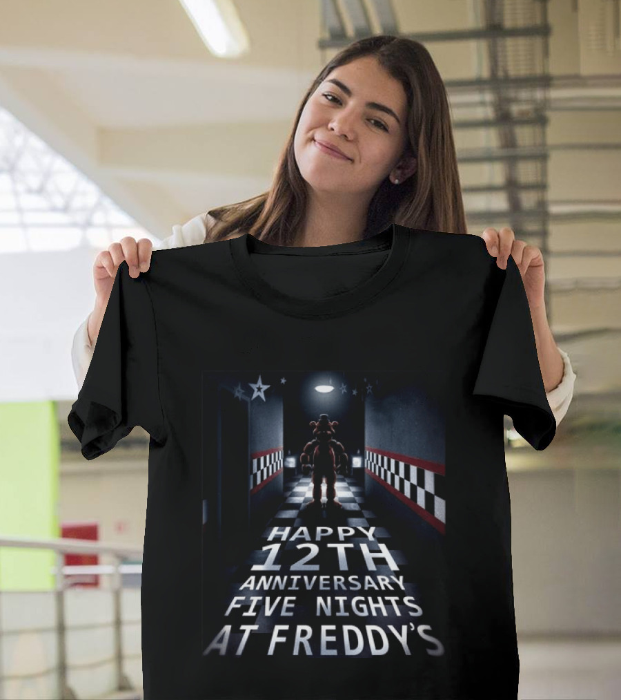 Five Nights At Freddy's Freddy Fazbear Happy 12th Anniversary Celebration T-Shirt