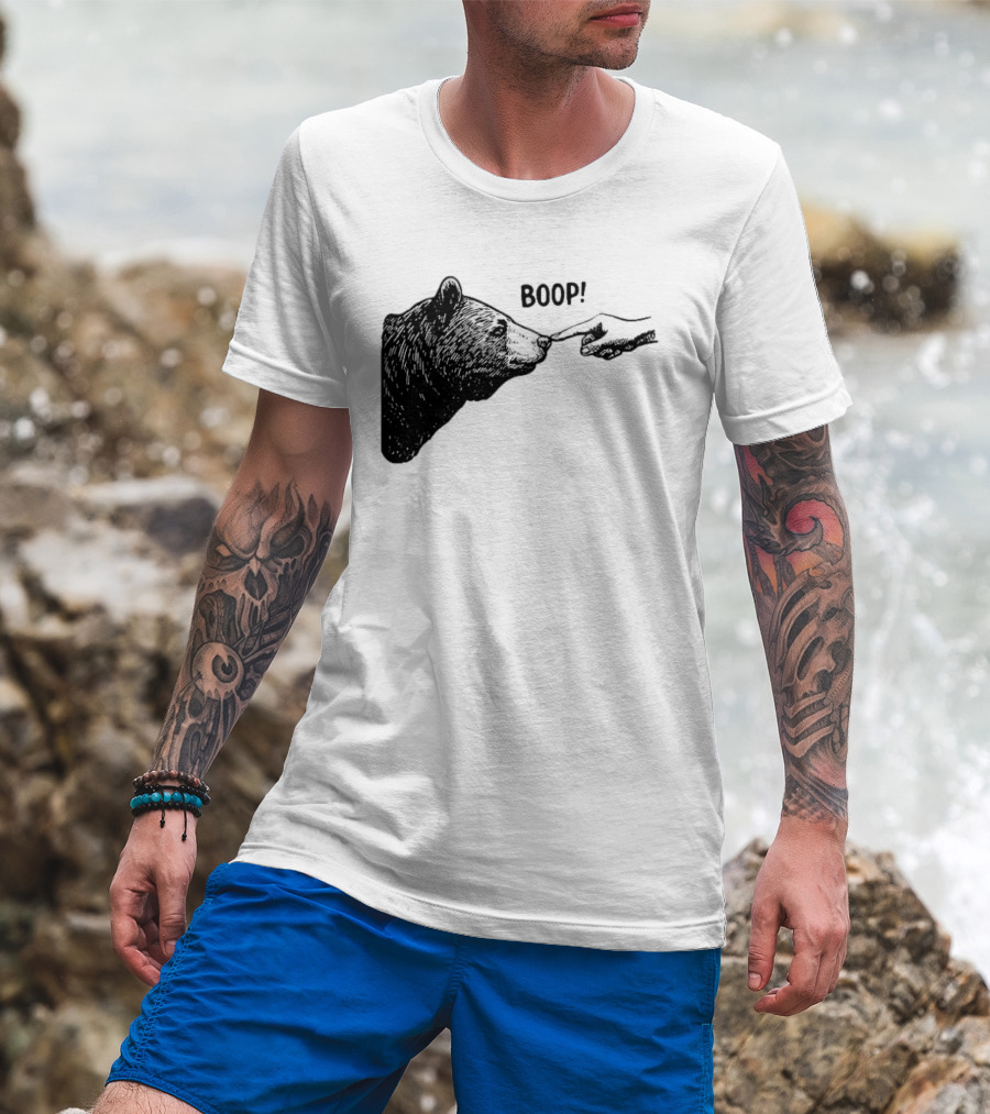 Bear Boop Finger Touching Nose T-Shirt