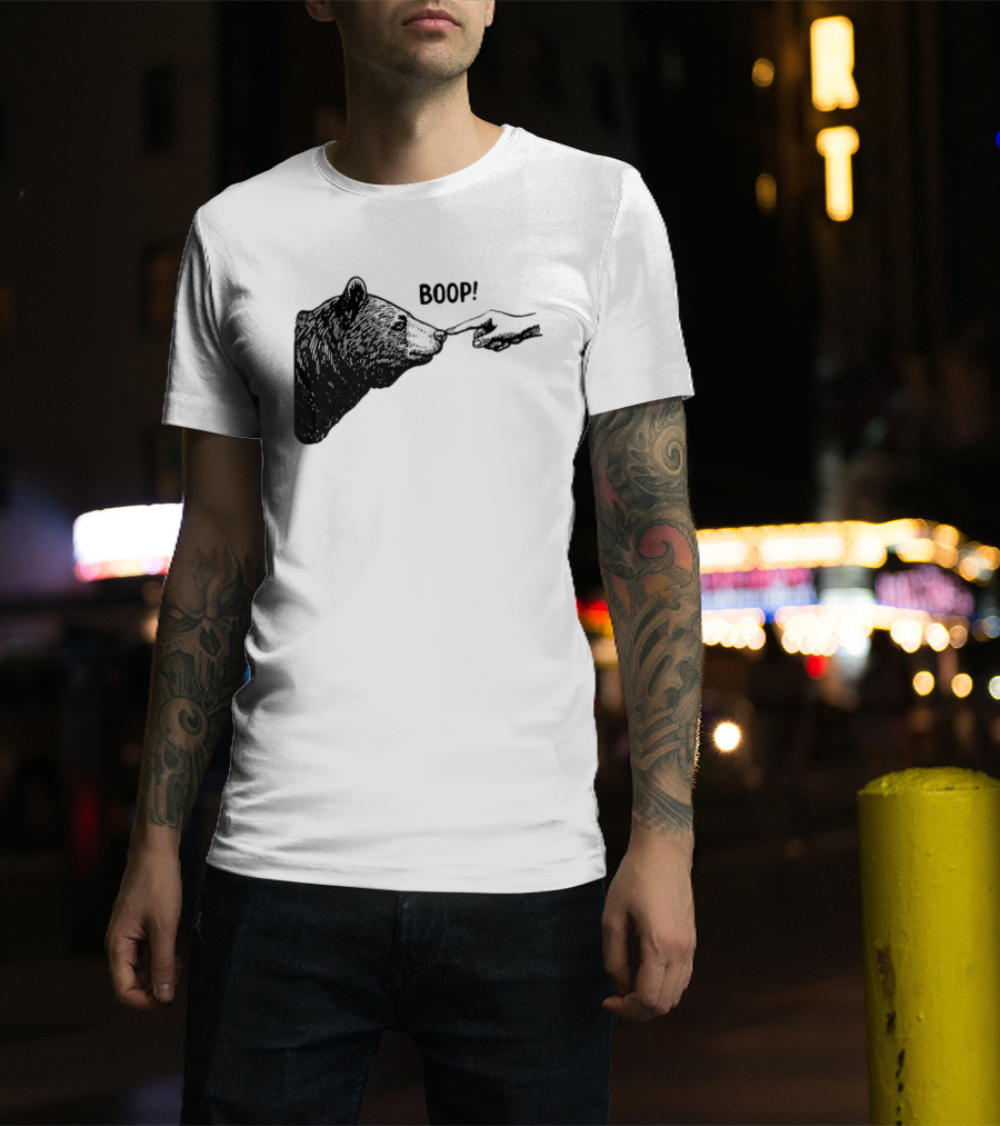 Bear Boop Finger Touching Nose T-Shirt