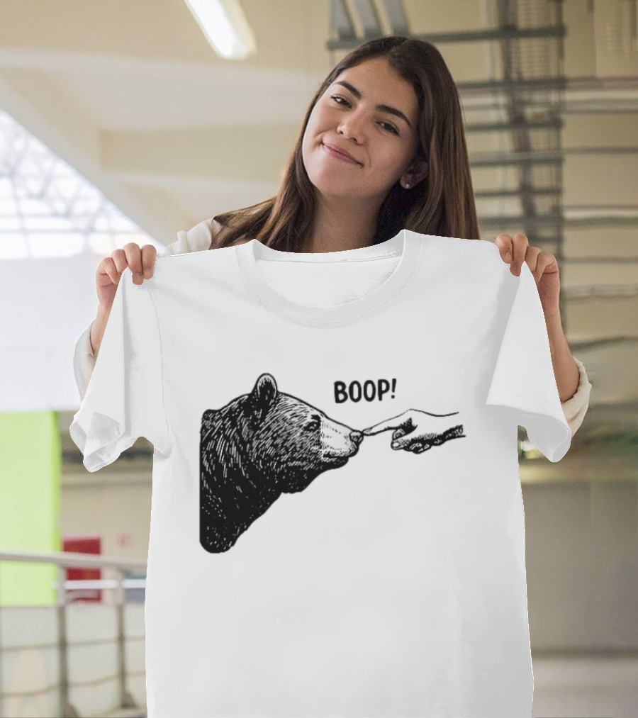 Bear Boop Finger Touching Nose T-Shirt