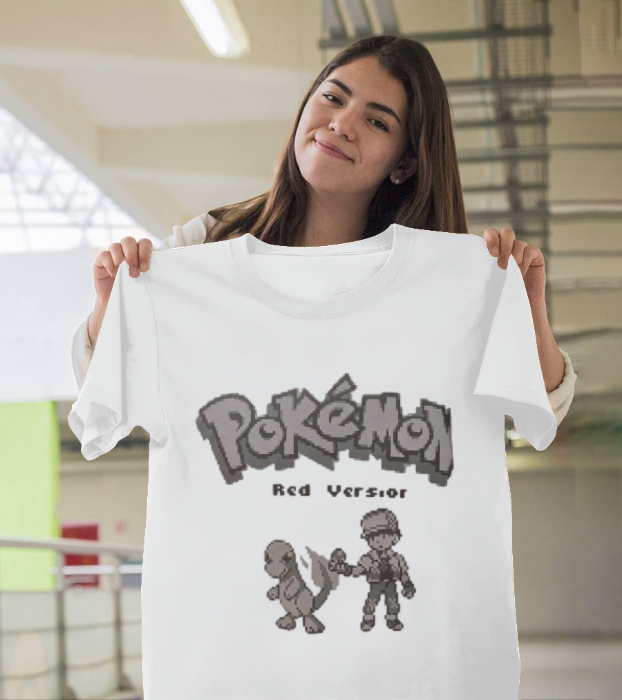 Pokémon Red Version Charmander And Red Trainer Classic Game T-Shirt