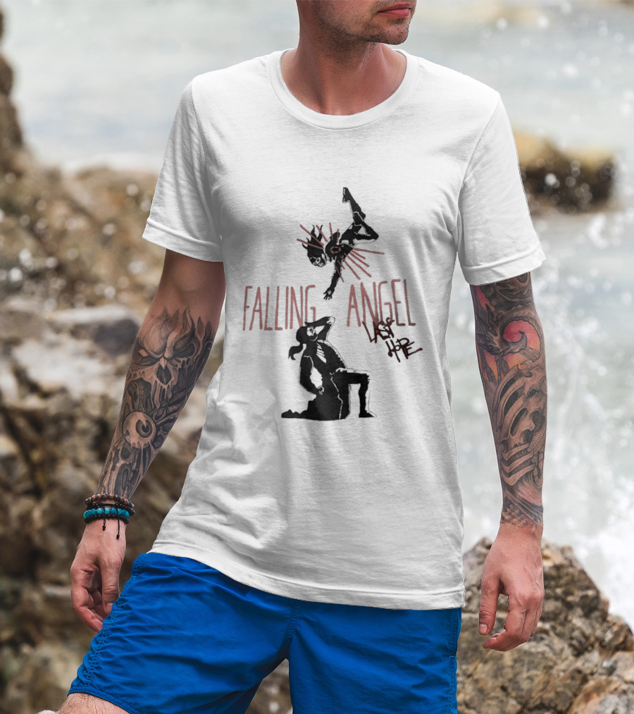 Falling Angel Last Hope Dark Fantasy Gothic T-Shirt
