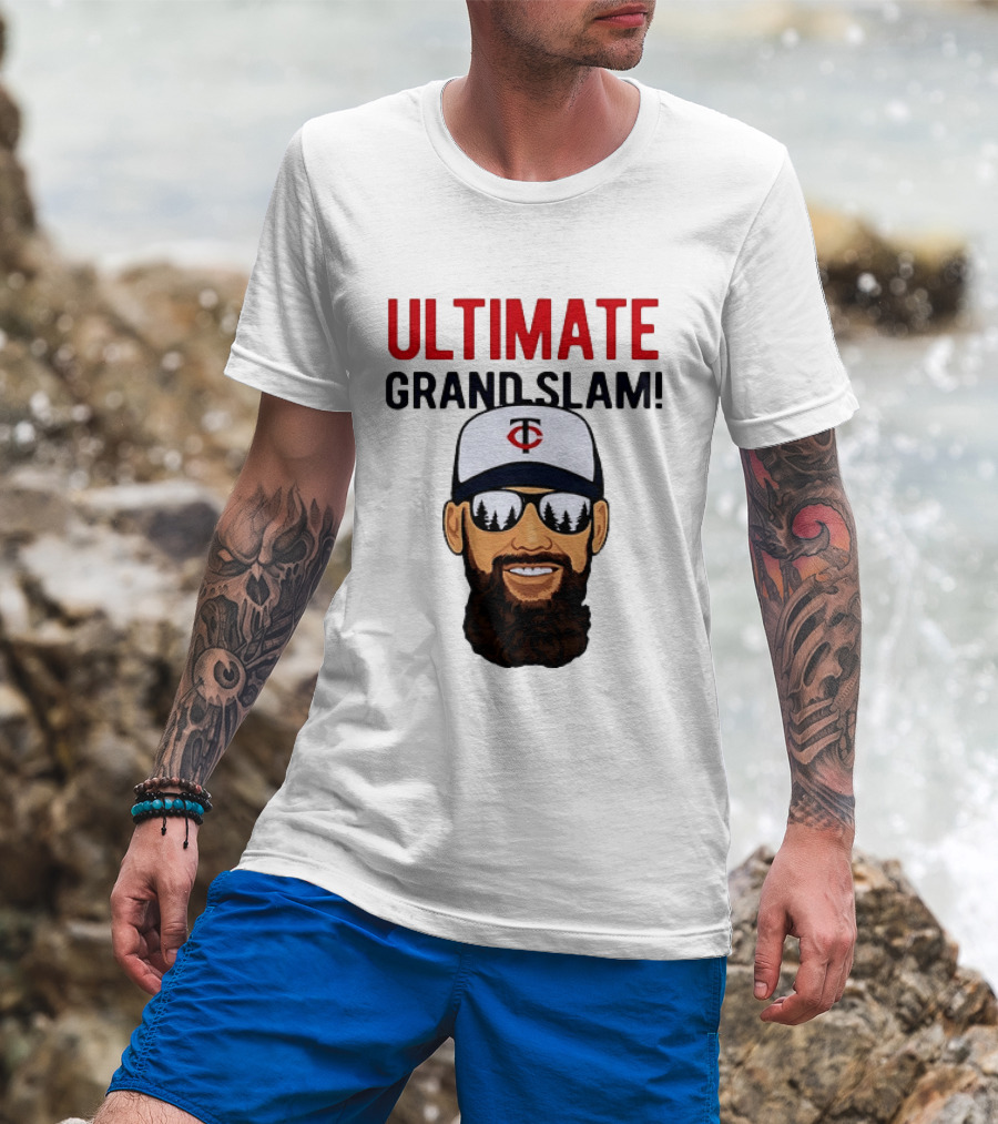 Minnesota Twins Ultimate Grand Slam MLB Bearded Player With Sunglasses T-Shirt