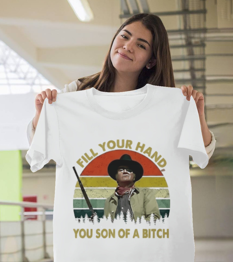 John Wayne The Duke Fill Your Hand Vintage Western T-Shirt