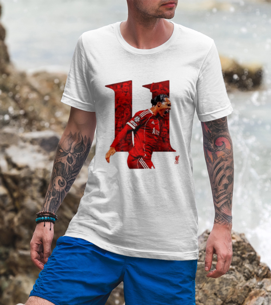 Virgil Van Dijk Liverpool Fifpro World 11 Champions League Star T-Shirt