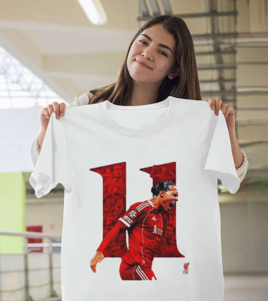 Virgil Van Dijk Liverpool Fifpro World 11 Champions League Star T-Shirt