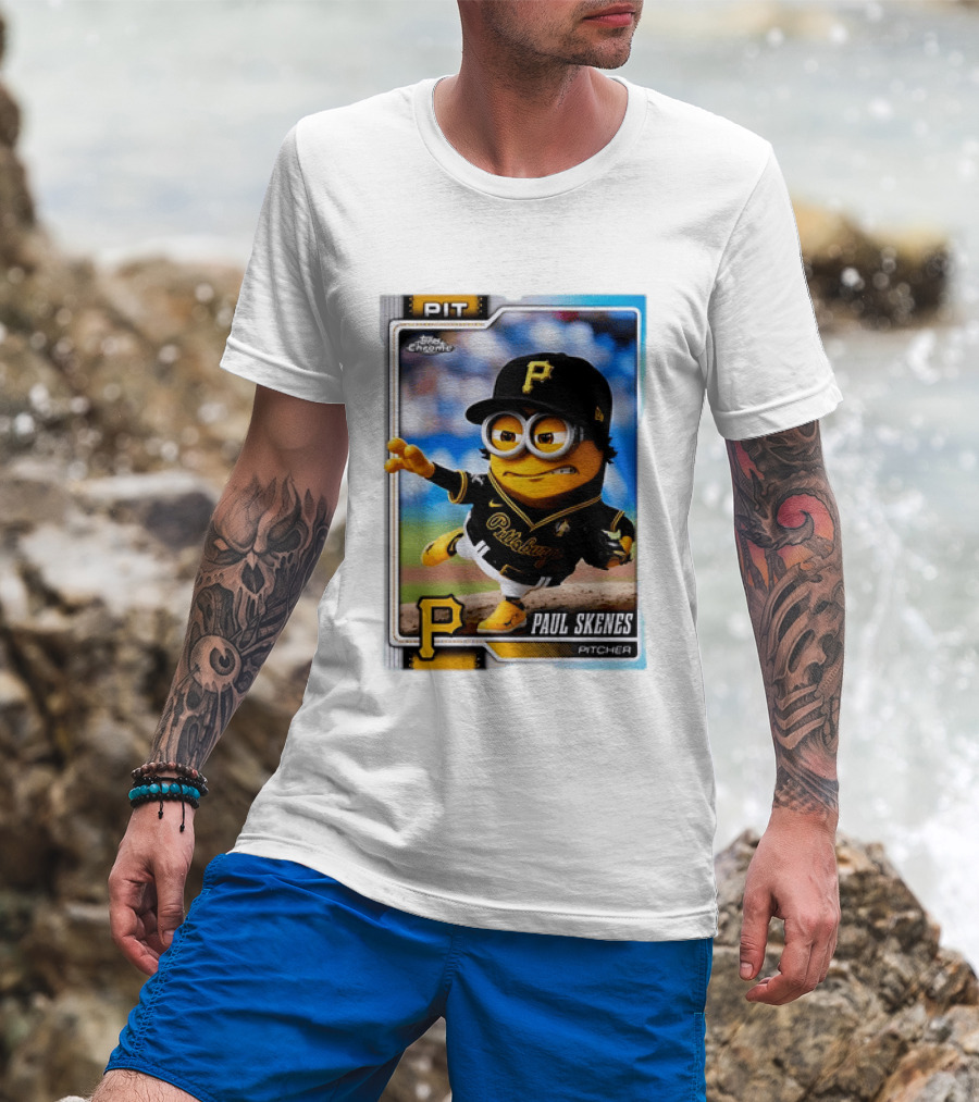 Paul Skenes Pittsburgh Pirates Minion Pitcher Topps Chrome Card PIT T-Shirt