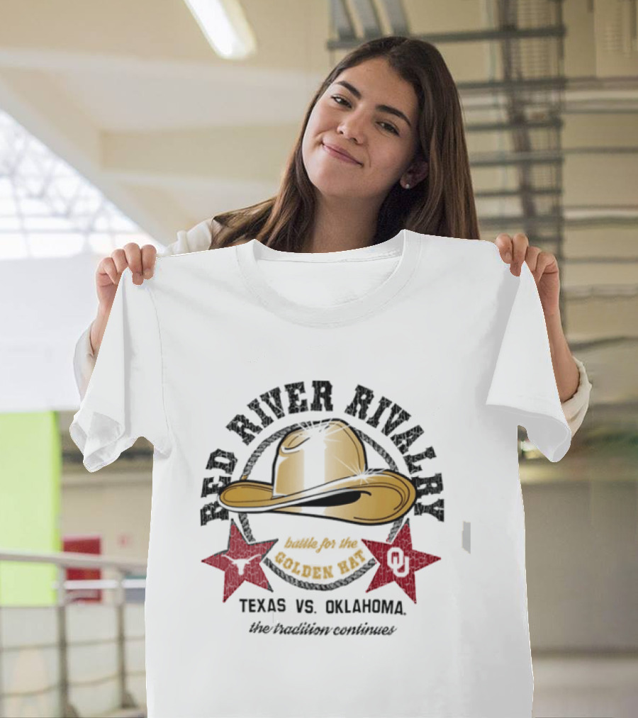 Red River Rivalry Texas Vs Oklahoma The Tradition Continues T-Shirt