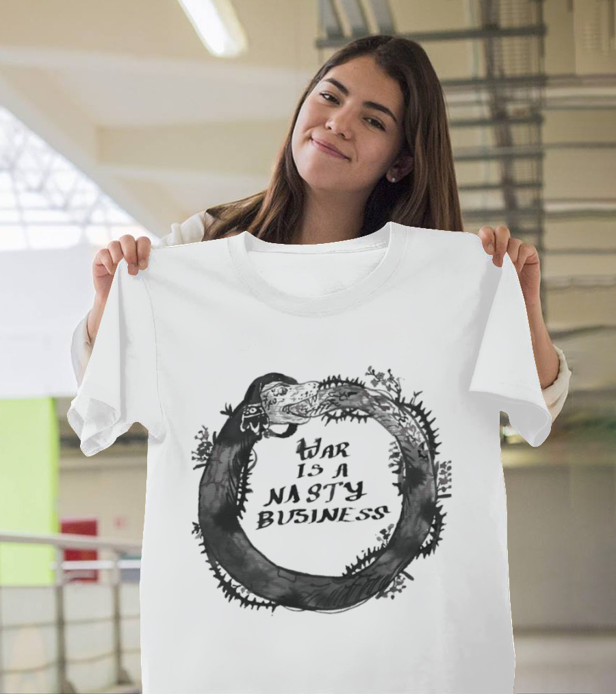War Is A Nasty Business Ouroboros Serpent Circle T-Shirt