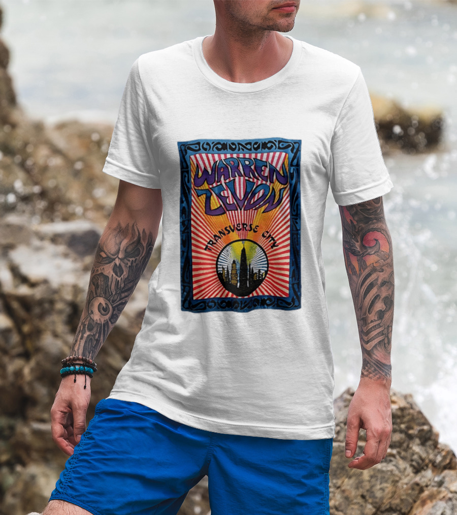 Warren Zevon Transverse City Psychedelic Rock Skyline T-Shirt