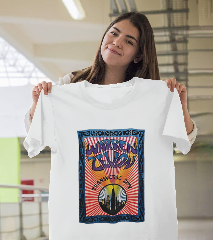 Warren Zevon Transverse City Psychedelic Rock Skyline T-Shirt