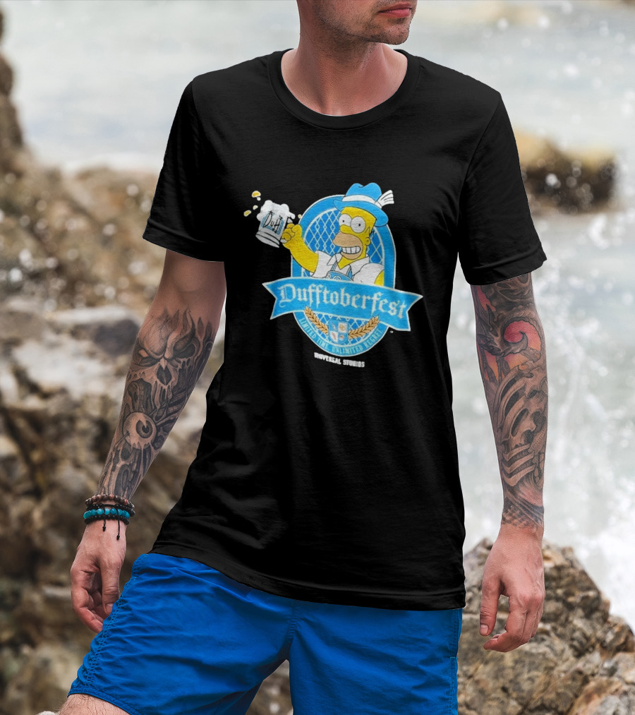 Simpsons Homer Dufftoberfest Universal Studios Unlimited Time Unlimited Regret T-Shirt