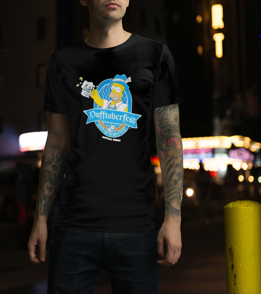 Simpsons Homer Dufftoberfest Universal Studios Unlimited Time Unlimited Regret T-Shirt