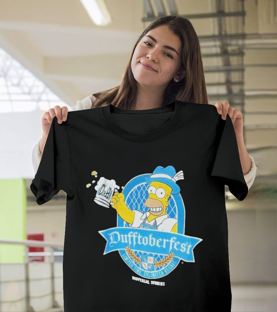 Simpsons Homer Dufftoberfest Universal Studios Unlimited Time Unlimited Regret T-Shirt
