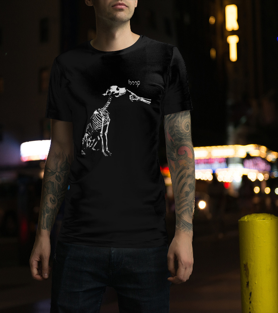 Skeleton Dog Boop Spooky Halloween Skeleton Boop T-Shirt