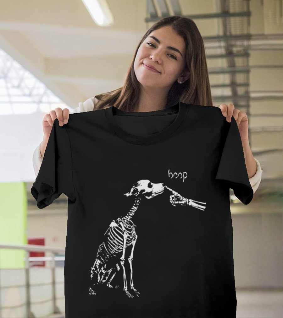 Skeleton Dog Boop Spooky Halloween Skeleton Boop T-Shirt
