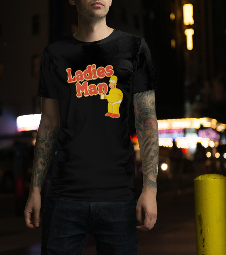 Ladies Man Homer Simpson The Simpsons Cartoon T-Shirt