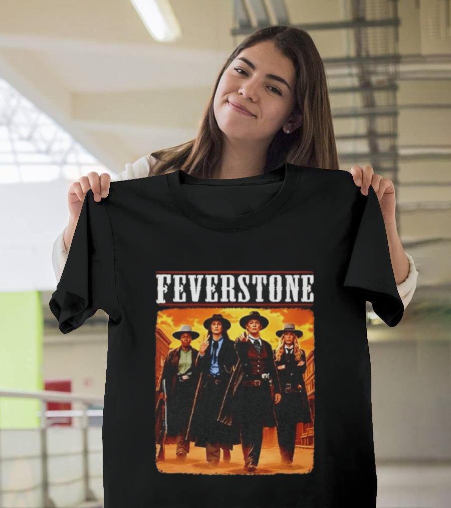 Feverstone Western Outlaws Indiana Fever WNBA Players As Gunfighter Team T-Shirt