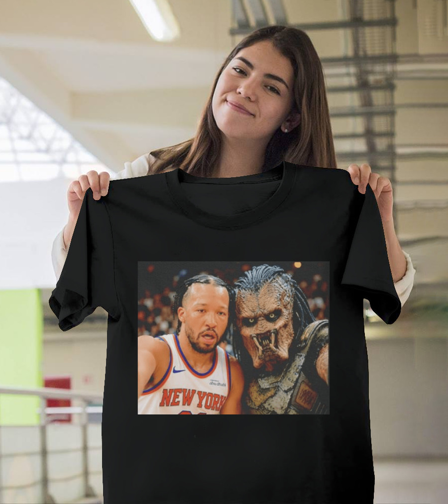 New York Knicks Jalen Brunson And Predator Basketball Encounter T-Shirt