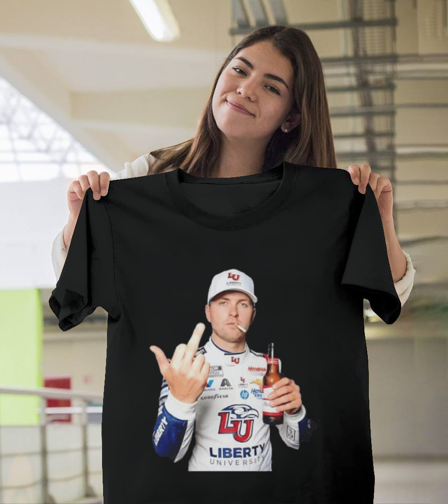 William Byron Liberty University Middle Finger Hendrick Motorsports NASCAR T-Shirt