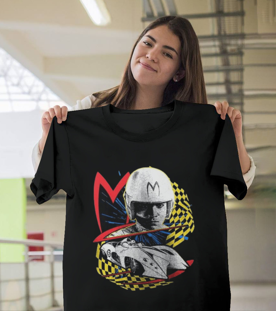 World Racing League WRL Speed Racer Mach 5 Checkered Flag Racing T-Shirt