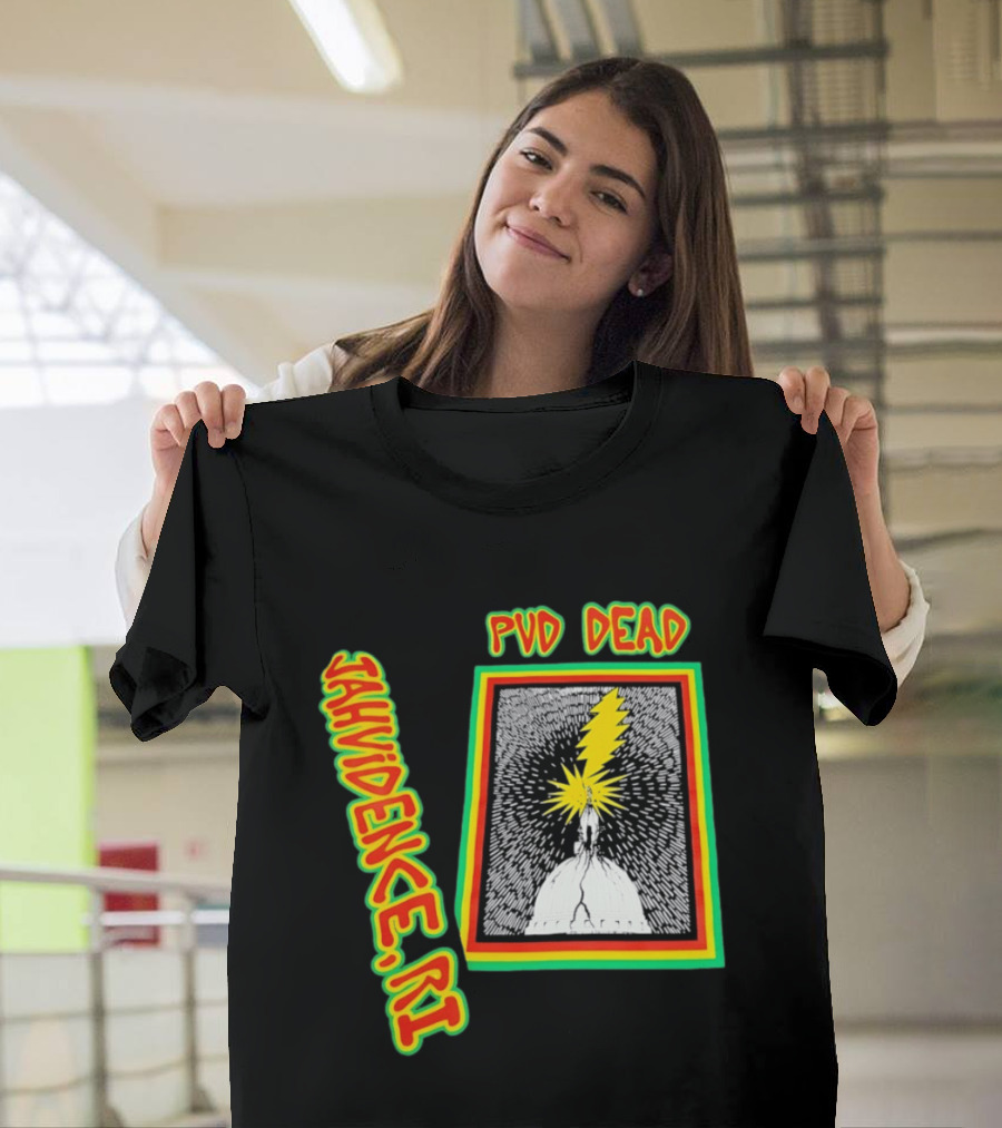 PVD Dead Jahvidence RI Providence Graphic Lightning Bolt T-Shirt