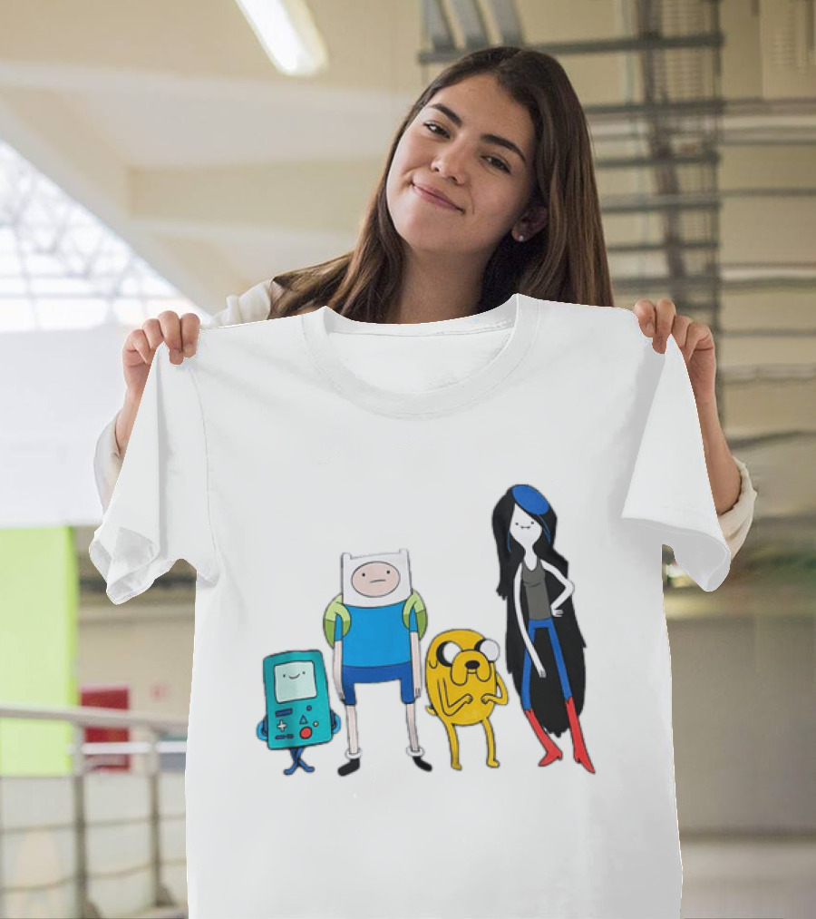 Adventure Time Finn Jake BMO Marceline Character Lineup T-Shirt
