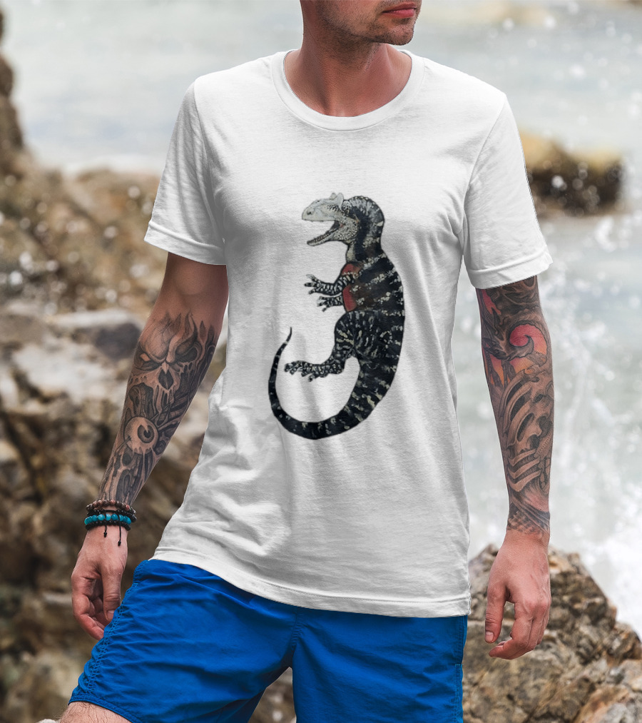 Allosaurus Dinosaur Prehistoric Paleontology Detailed Fossil T-Shirt