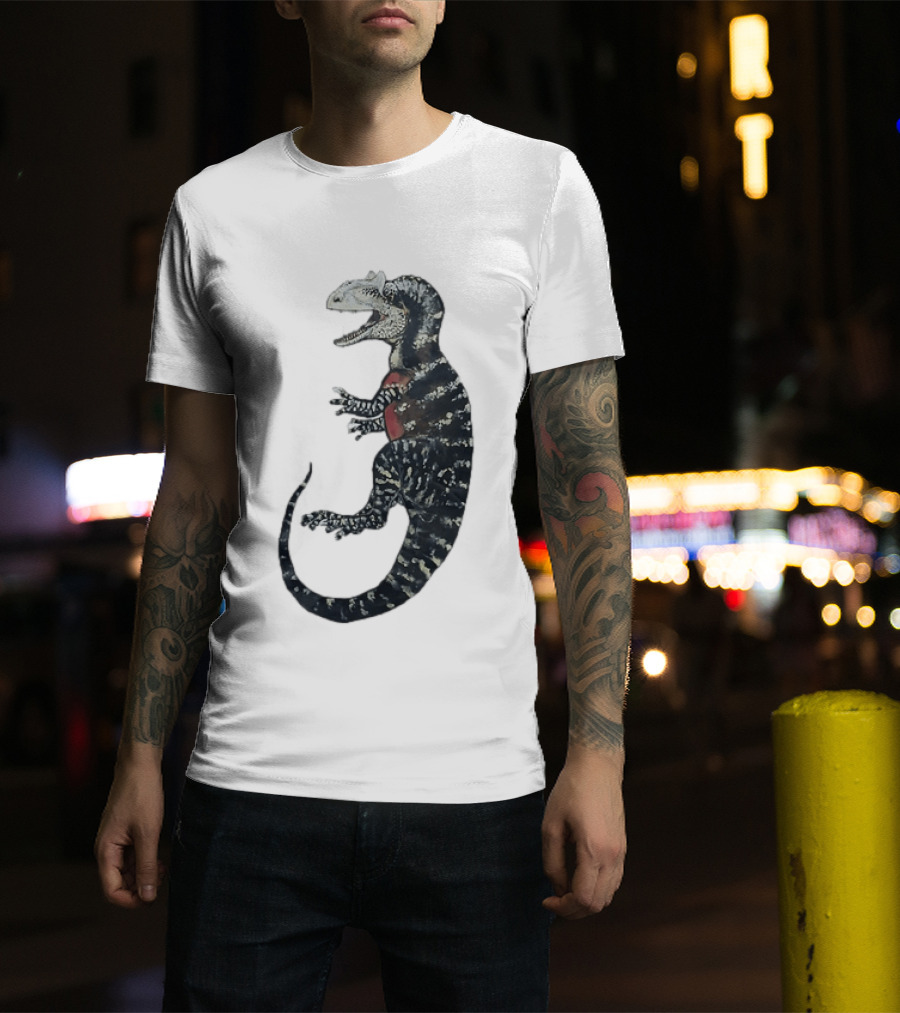 Allosaurus Dinosaur Prehistoric Paleontology Detailed Fossil T-Shirt