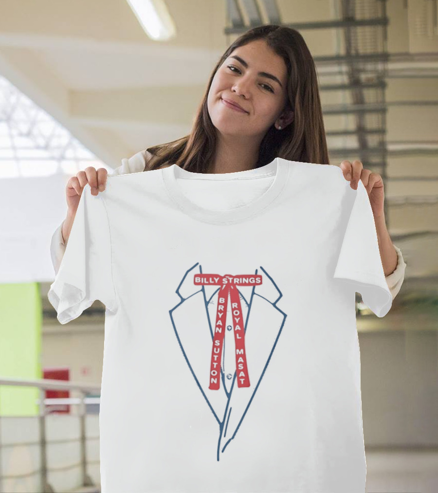 Billy Strings Bryan Sutton Royal Masat Red Tie Tuxedo T-Shirt