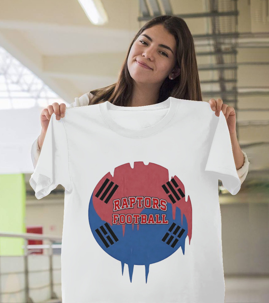 Raptors Football South Korean Flag Color T-Shirt