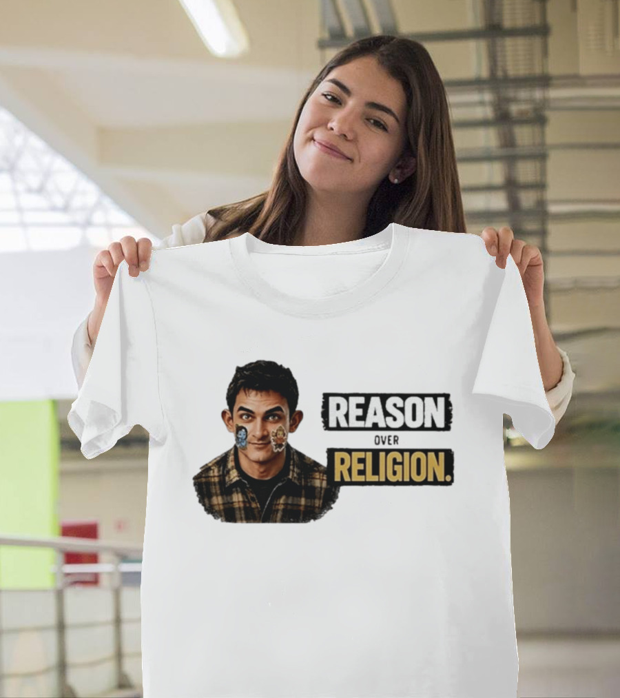 Reason Over Religion Intellectual Message T-Shirt