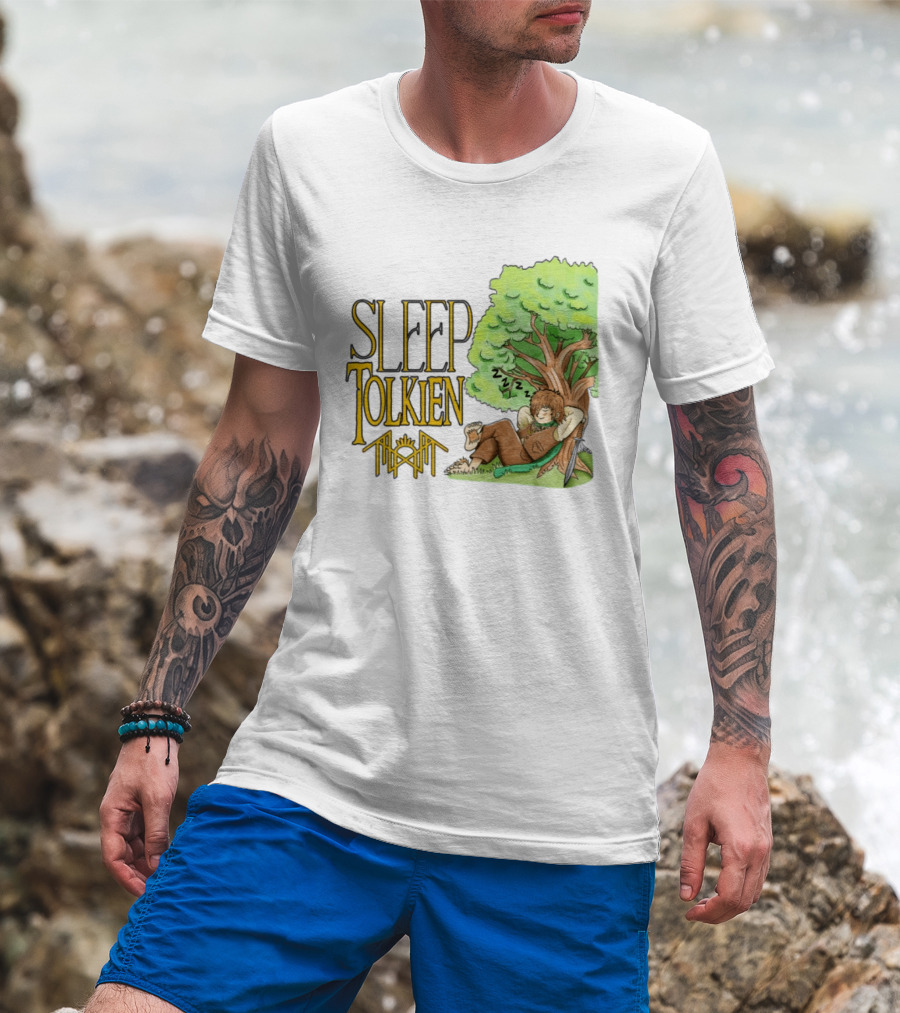 Sleep Tolkien Hobbit Nap Under Tree Fantasy T-Shirt