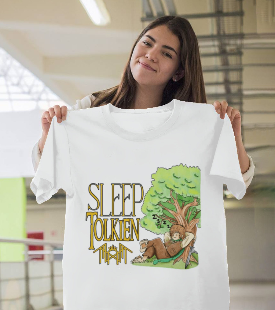 Sleep Tolkien Hobbit Nap Under Tree Fantasy T-Shirt
