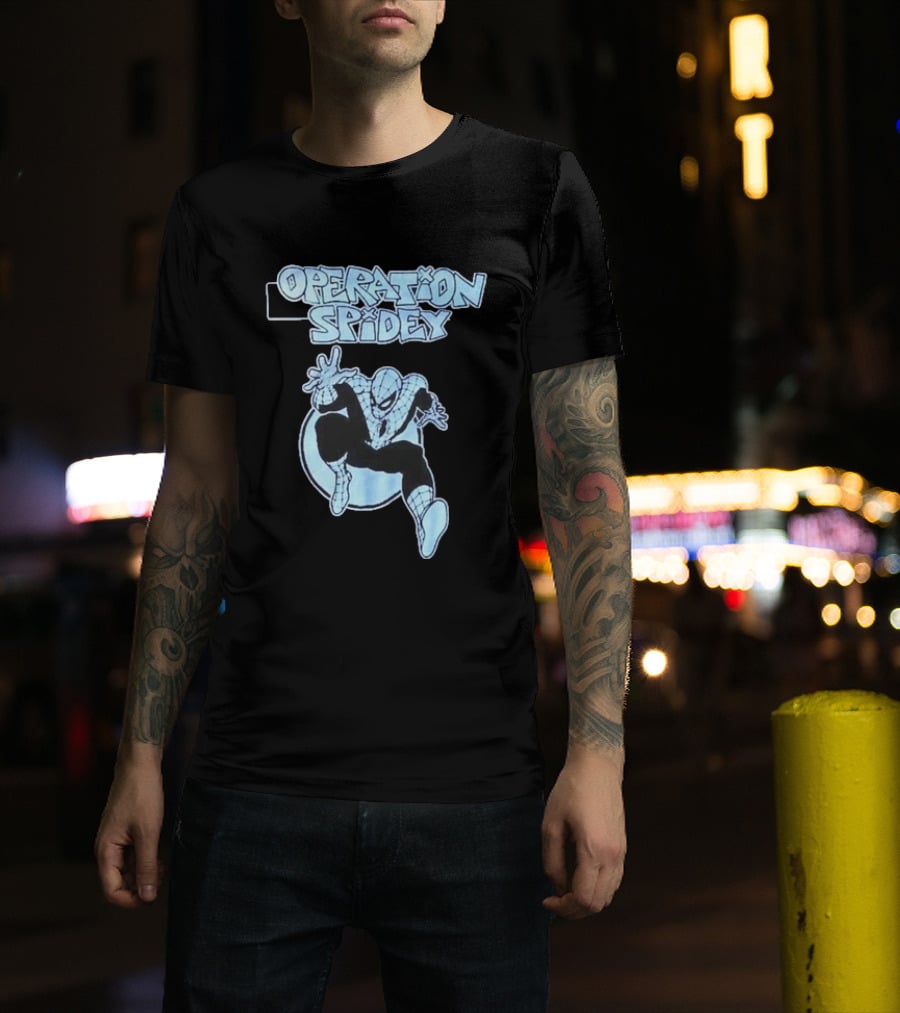 Operation Spidey Marvel Super Hero Spider Man Swinging Into Action T-Shirt