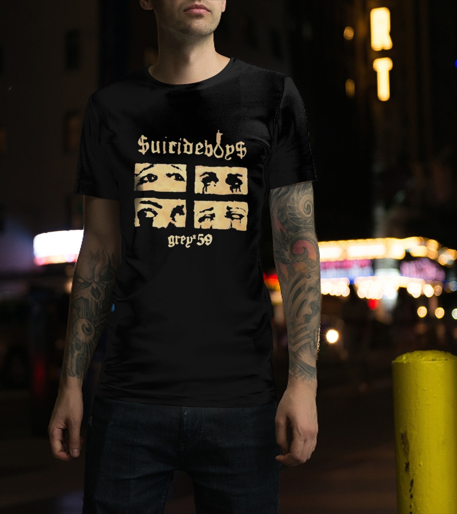 Suicideboys Grey 59 Distressed Eyebrow T-Shirt