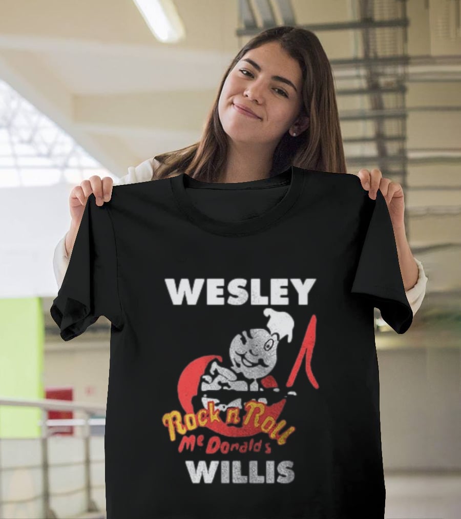 Wesley Willis McDonald's Rock N Roll Cartoon Character Moon T-Shirt