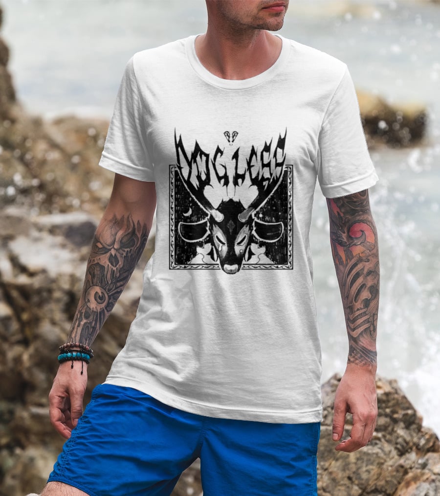 Dog Legs Gothic Skull Artwork Ward Them Off Alternative Rock T-Shirt