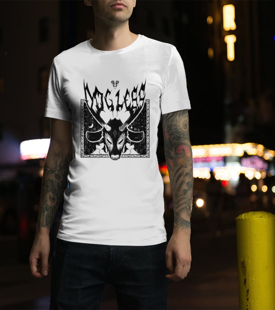 Dog Legs Gothic Skull Artwork Ward Them Off Alternative Rock T-Shirt