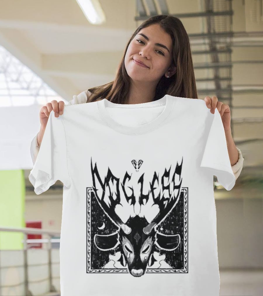 Dog Legs Gothic Skull Artwork Ward Them Off Alternative Rock T-Shirt