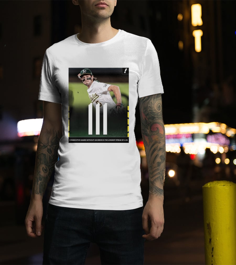Jacob Wilson Athletics 111 Consecutive Errorless Games Record By Shortstop T-Shirt