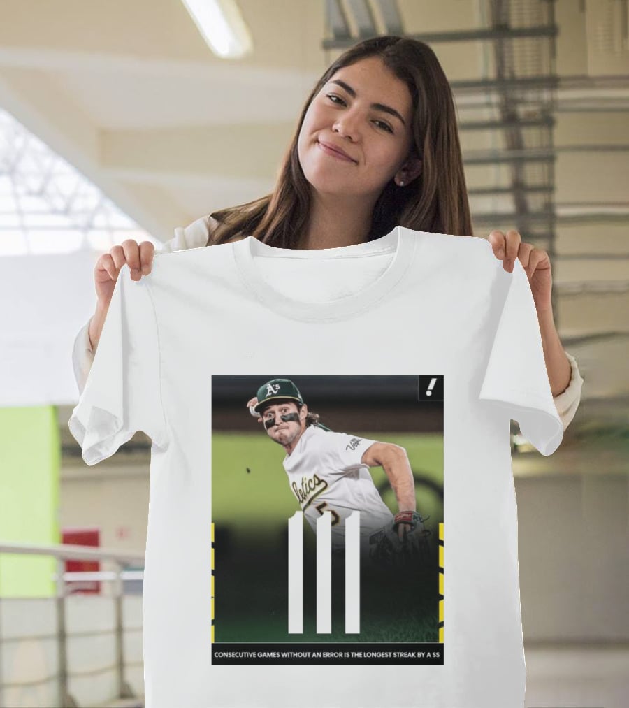 Jacob Wilson Athletics 111 Consecutive Errorless Games Record By Shortstop T-Shirt