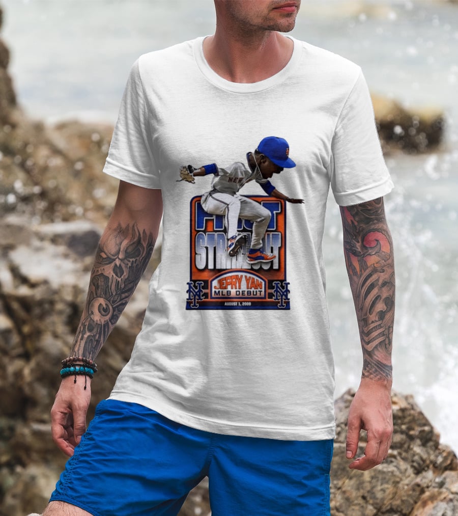 New York Mets Jepry Yan MLB Debut First Strikeout August 1 2008 T-Shirt