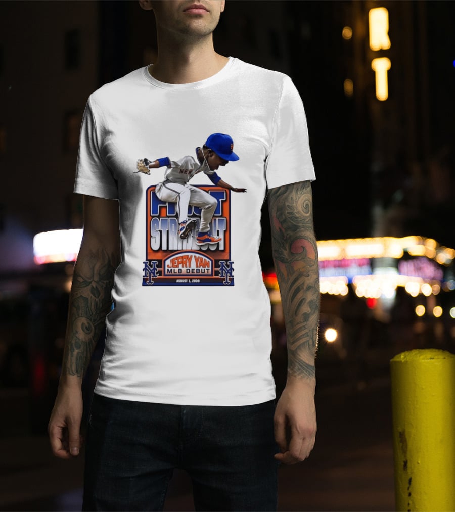 New York Mets Jepry Yan MLB Debut First Strikeout August 1 2008 T-Shirt