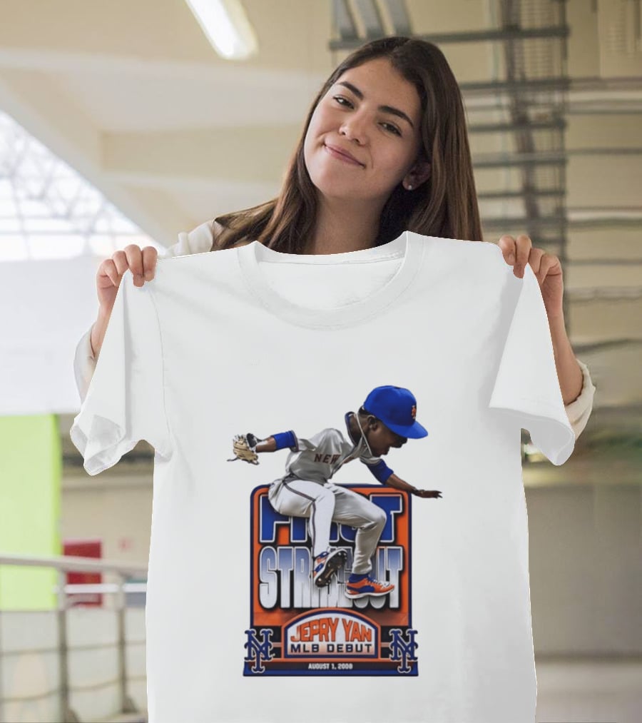 New York Mets Jepry Yan MLB Debut First Strikeout August 1 2008 T-Shirt