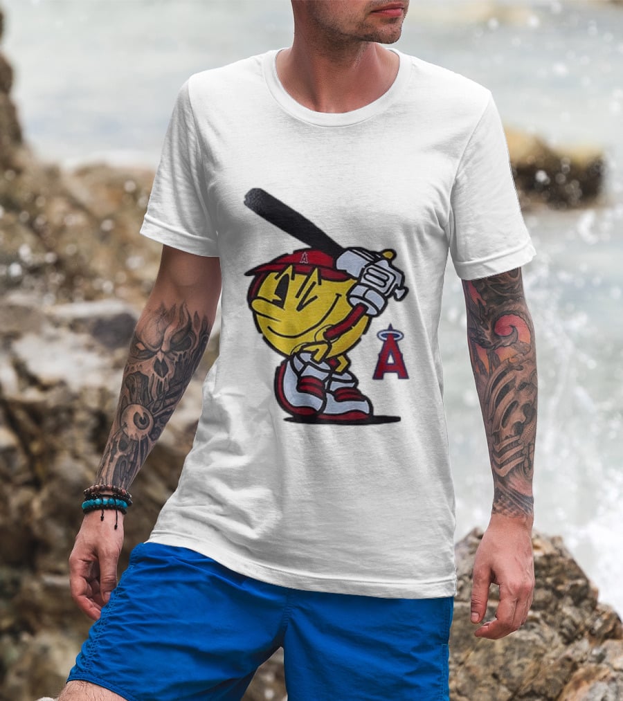 Los Angeles Angels Pacman Baseball T-Shirt
