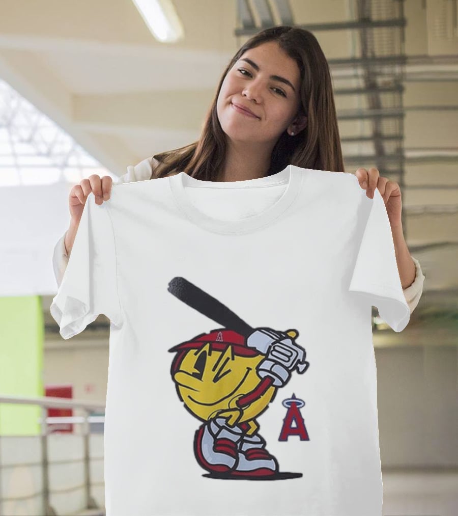 Los Angeles Angels Pacman Baseball T-Shirt