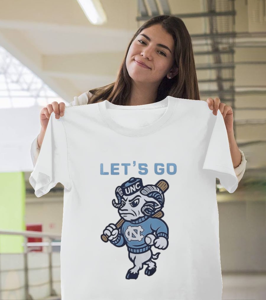 UNC Tar Heels Let's Go Baseball Ram T-Shirt
